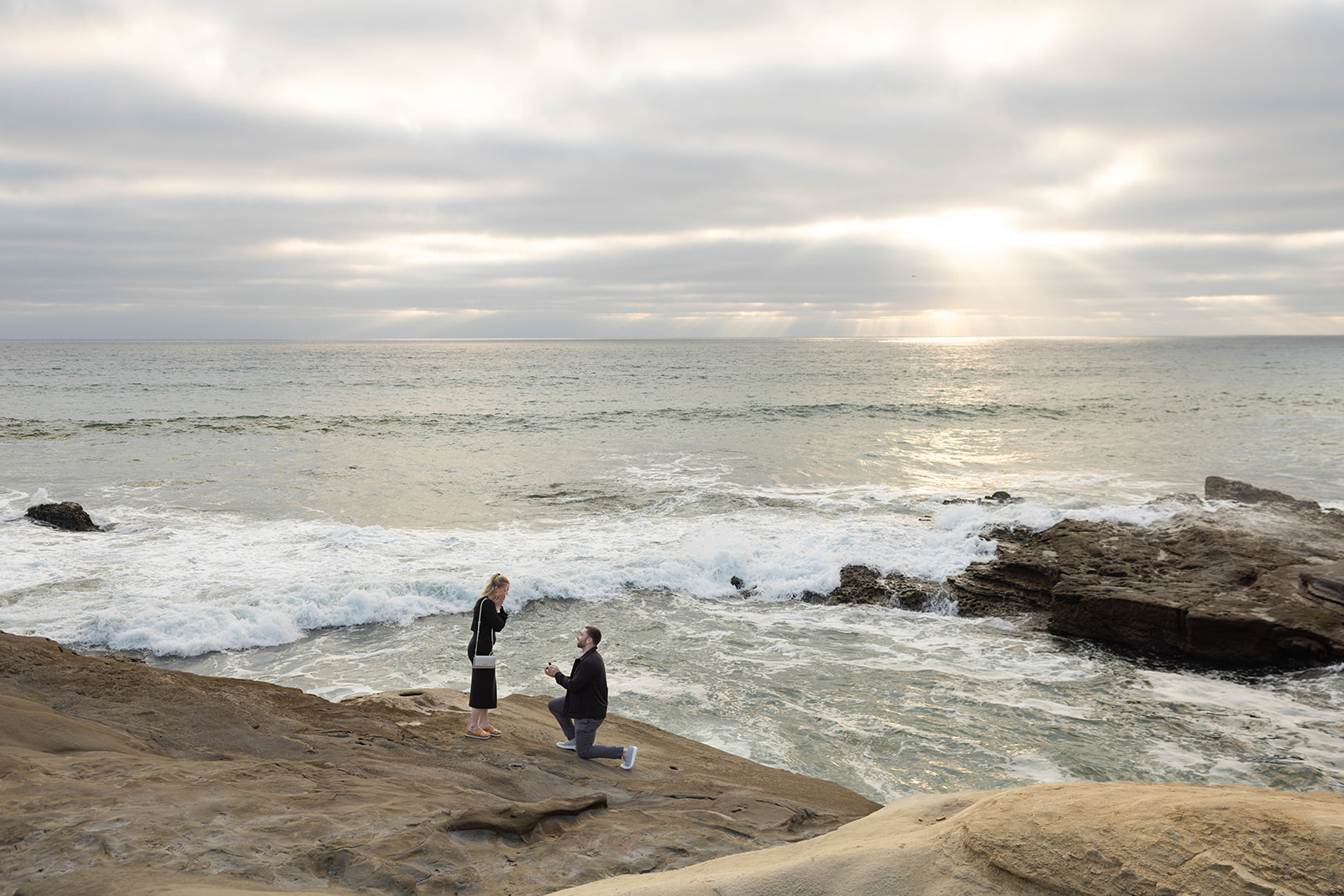 Proposal at Sunset Cliffs, San Diego