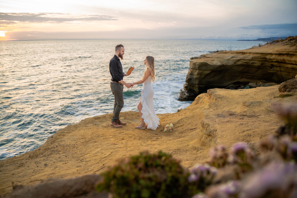 San Diego Sunset Cliffs Elopement Photo